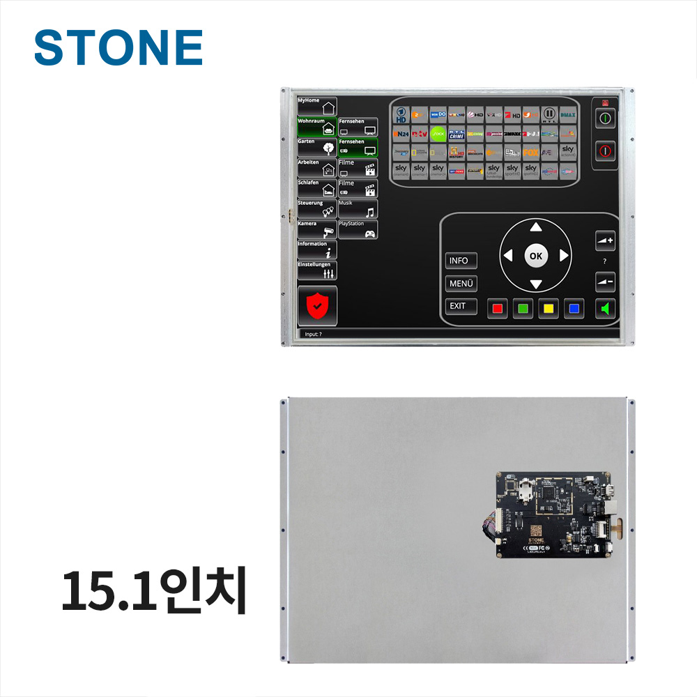 산업용 HMI LCD 디스플레이 15.1인치 1024×768 감압식 STWA151WT-01