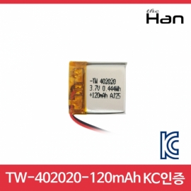 [주식회사 더한] 120mAh KC인증 리튬폴리머 배터리 [TW402020][1000017978]