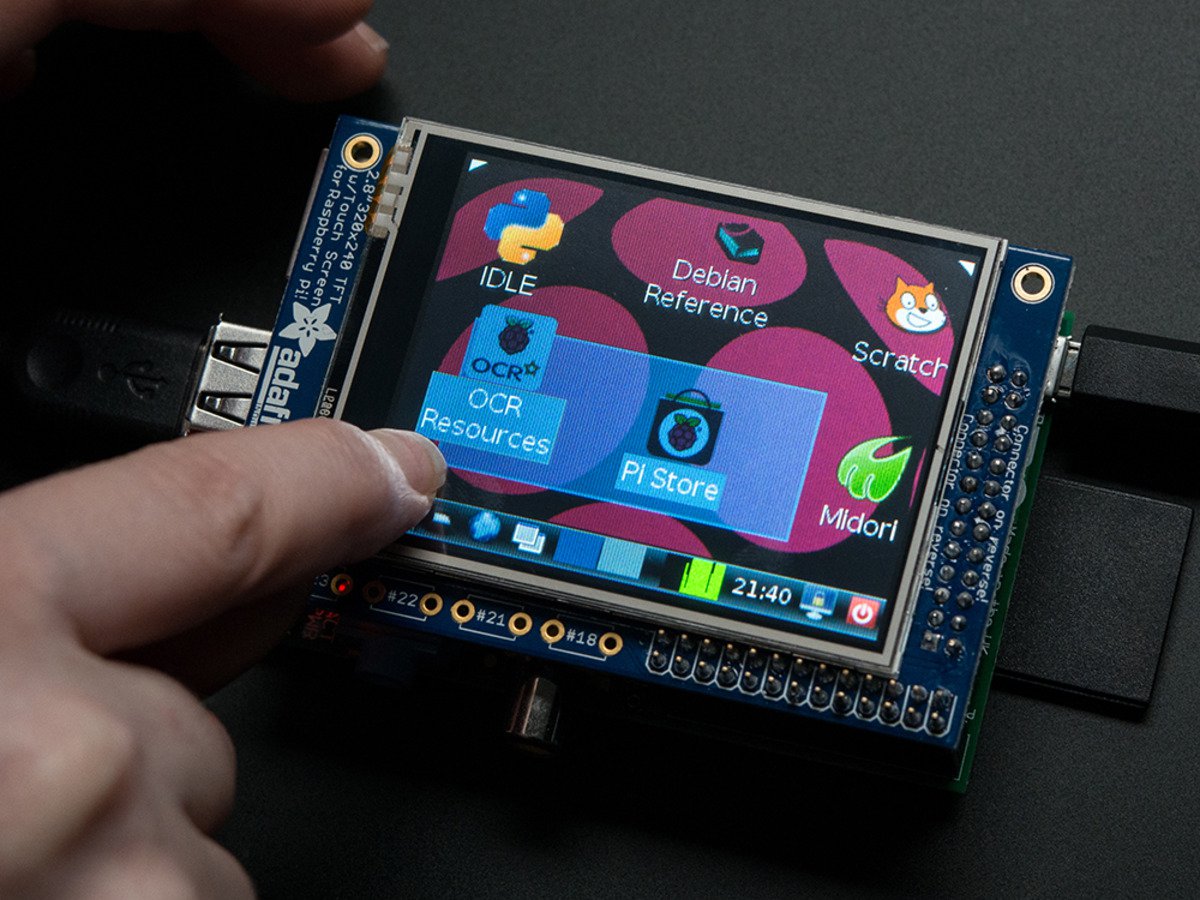 PiTFT-라즈베리파이 320x240 2.8인치 TFT 터치 스크린 / Adafruit PiTFT - 320x240 2.8inch TFT+Touchscreen for Raspberry Pi[1601]