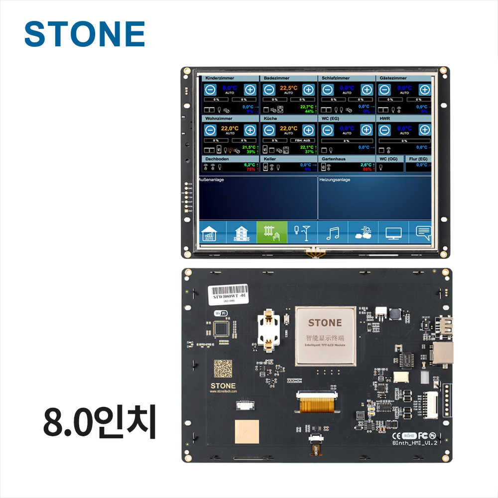 산업용 HMI LCD 디스플레이 8.0인치 800×600 감압식 STWI080WT