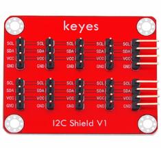 아두이노 / 라즈베리파이 / Micro 용 Keyes IIC 인터페이스 I2C 통신 변환 쉴드 : 비트 친환경 / Keyes IIC Interface I2C Communication Conversion Shield for Arduino /Raspberry Pie /Micro: bit Eco-friendly [KE0154]