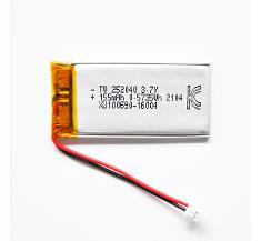 리튬폴리머 배터리 3.7V, 155mAh,KC인증